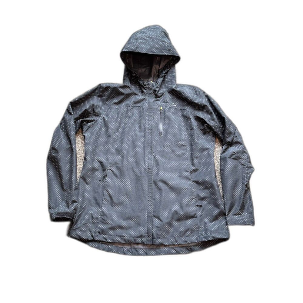 PARADOX LIGHTWEIGHT HOODED RAIN JACKET WOMENS XL DOTTED